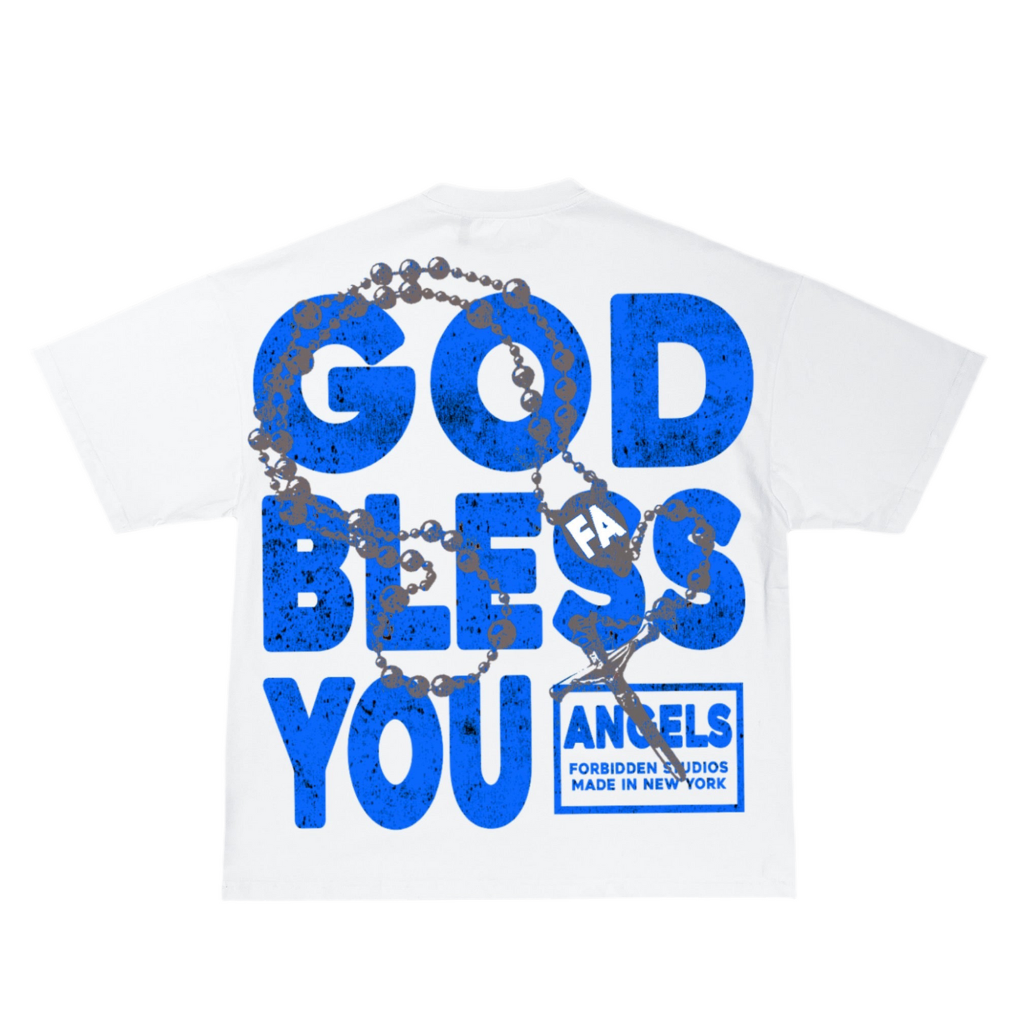 "GOD BLESS YOU" GREY/BLUE