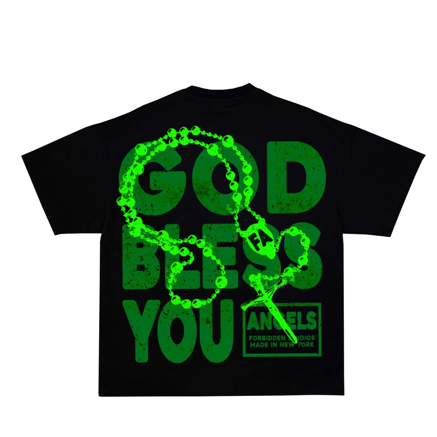 "GOD BLESS YOU" GREEN/GREEN